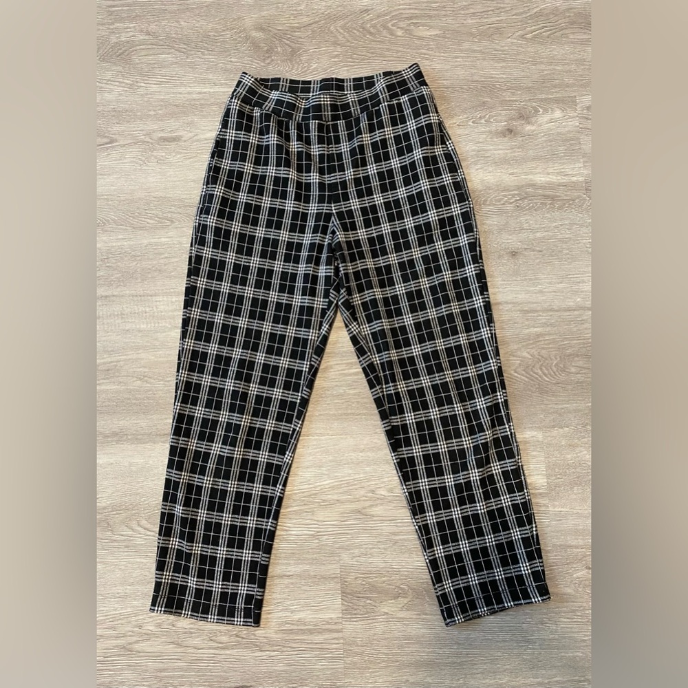 Black and white checkered pants